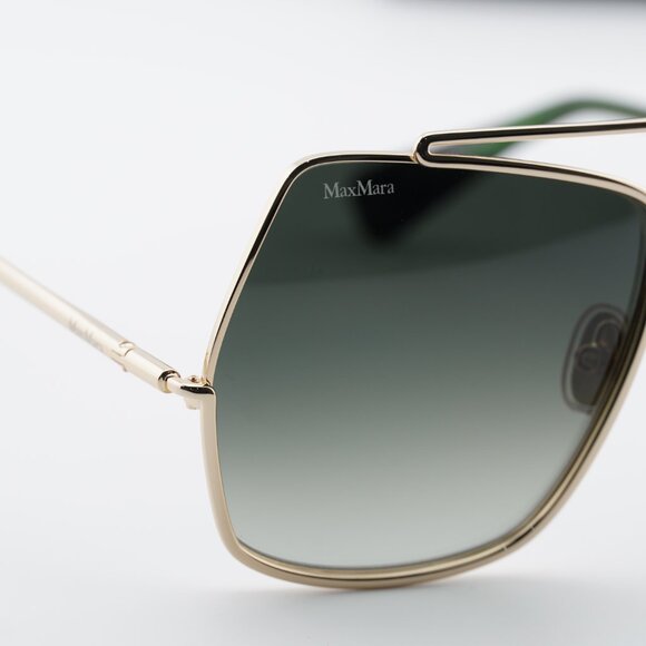 Max Mara MM0102 32P Butterfly Sunglasses - Gold/Green Gradient